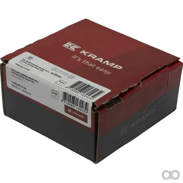 Kramp - 7985425TX100 - Linsenkopf-Maschinenschraube 4x25 Torx DIN7985