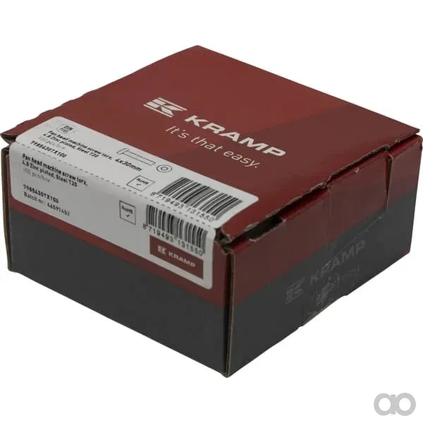 Kramp - 7985430TX100 - Linsenkopf-Maschinenschraube 4x30 Torx DIN7985
