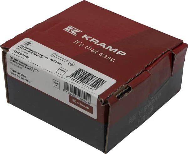 Kramp - 7985512TX100 - Linsenkopf-Maschinenschraube 5x12 Torx DIN7985