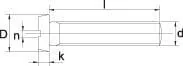 Kramp - 84412P100 - Schlitz-Zylinderkopfschraube DIN84 M4x12 Stahl Verzinkt 4.8 Kramp