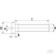 Kramp - 84445P100 - Metallschraube CK. M4x45 Verz.