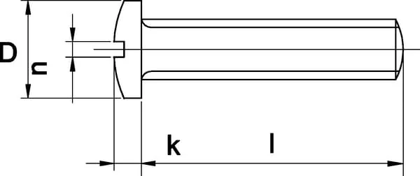 Kramp - 85416P100 - Linsensenkschraube Mit Schlitz DIN85 M4 Stahl Verzinkt