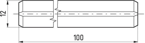 Kramp - 875212100 - Spannstift Schwerlast 12x100 mm ISO8752