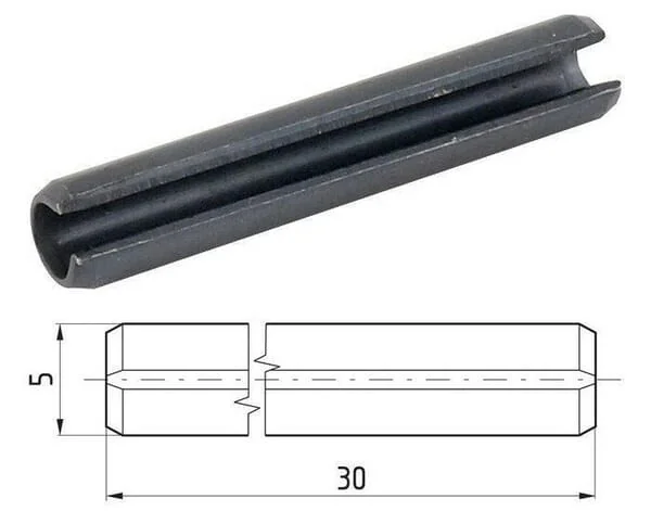 Kramp - 8752530 - Elastischer Bolzen, Strapazierfähig, 5x30 mm ISO8752