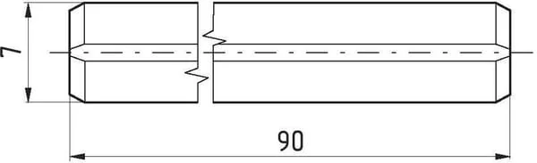 Kramp - 8752790 - Elastischer Bolzen, Strapazierfähig, 7x90 mm ISO8752
