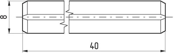 Kramp - 8752840 - Elastischer Schwerlastbolzen 8x40mm ISO8752