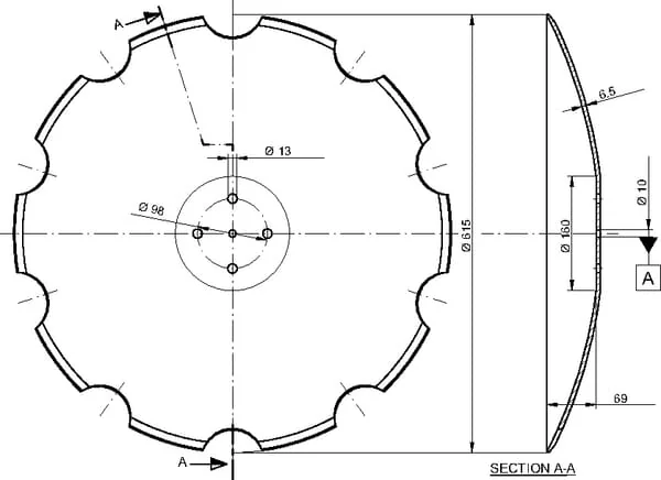 Kramp - 912032KR - Hackenscheibe Gezahnt 615x6,5