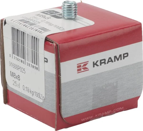 Kramp - 91688P025 - Gewindestift DIN916 M8x8 Stahl Verzinkt 45H Kramp