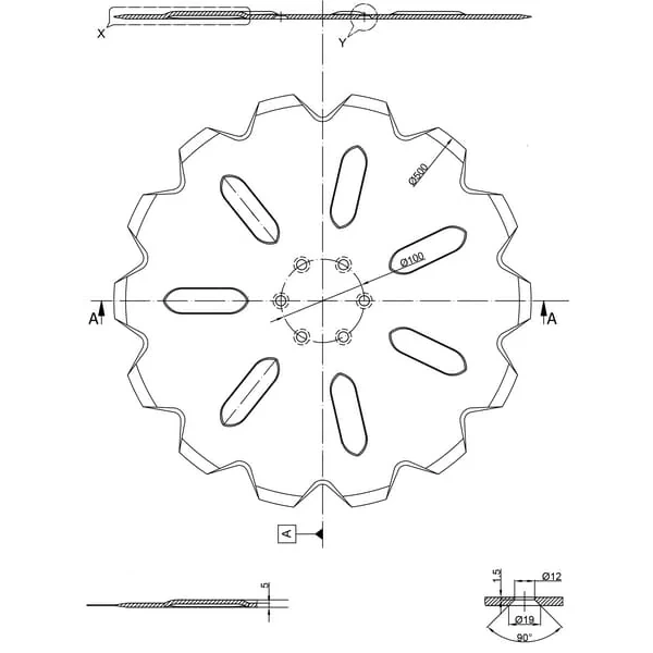 Kramp - 918060660N - Scharzscheibe 500x5
