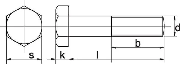 Kramp - 93124110109B - Sechskantschraube DIN931 M24x110 Stahl 10.9 Kramp