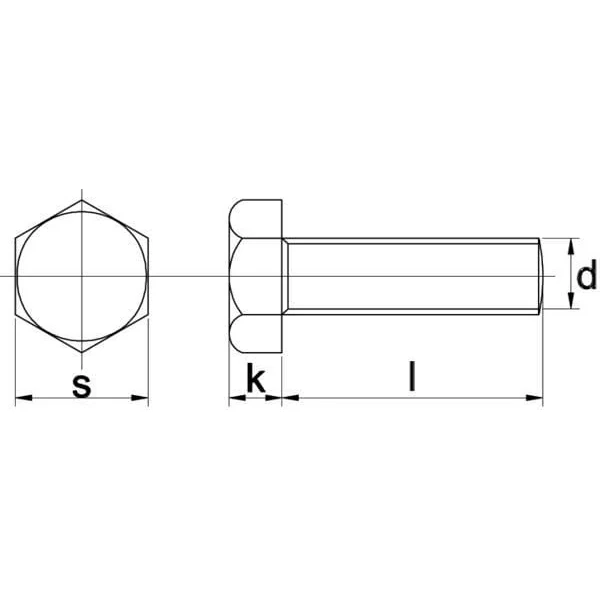 Kramp - 933510B - Sechskantschraube DIN933 M5x10 Stahl 8.8 Kramp