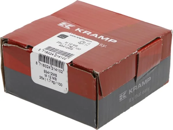 Kramp - 93412MS - Sechskantmutter DIN934 M12x1,75 Messing Verzinkt
