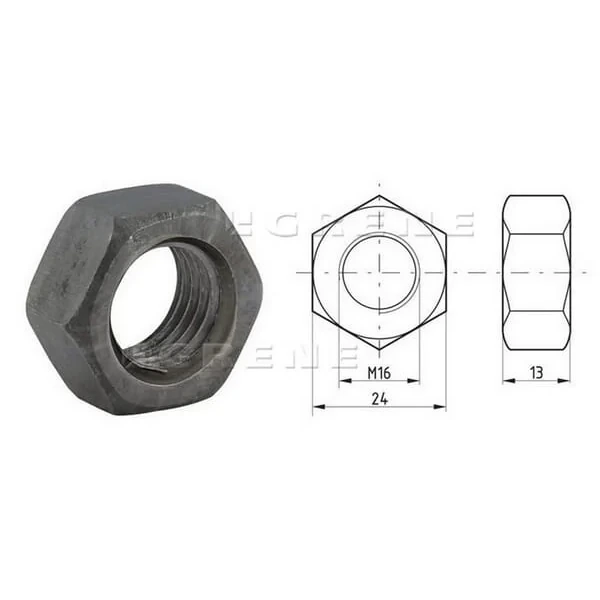 Kramp - 93416B - Sechskantmutter DIN934 M16x2,00 Stahl Klasse 8 Kramp