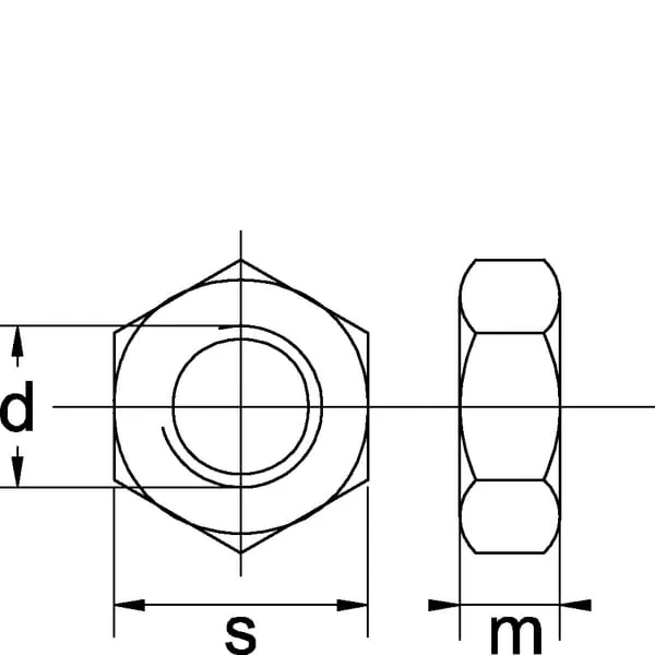 Kramp - 9345MS - Sechskantmutter DIN934 M5x0,80 Messing verzinkt
