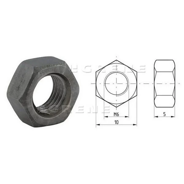 Kramp - 9346B - Sechskantmutter DIN934 M6x1,00 Stahl Güteklasse 8