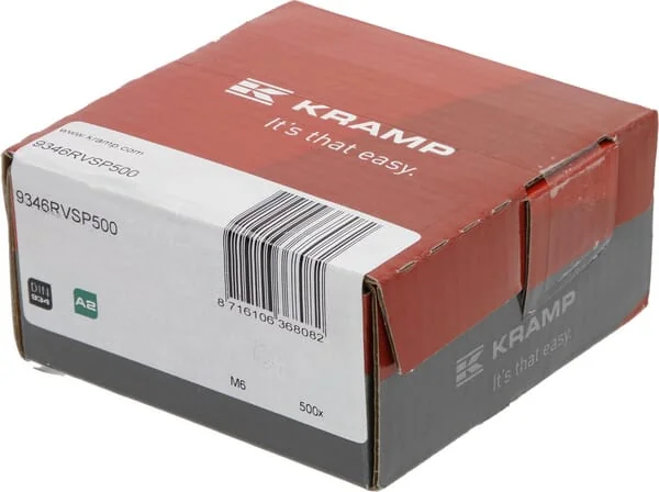 Kramp - 9346RVSP500 - Sechskantmutter DIN934 M6x1,00 Edelstahl A2