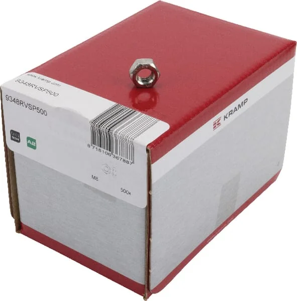 Kramp - 9348RVSP500 - Sechskantmutter DIN934 M8x1,25 Edelstahl A2