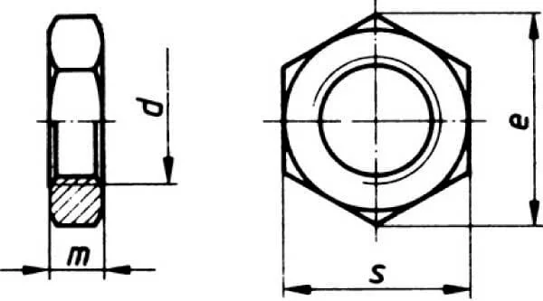 Kramp - 9362415LI - Sechskantmutter Niedrige Bauform DIN936 M24x1.50 Stahl Verzinkt