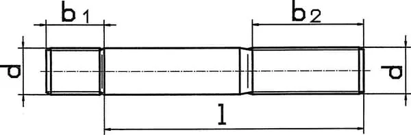 Kramp - 93916100B - Stiftschraube Blank M16X100 8.8