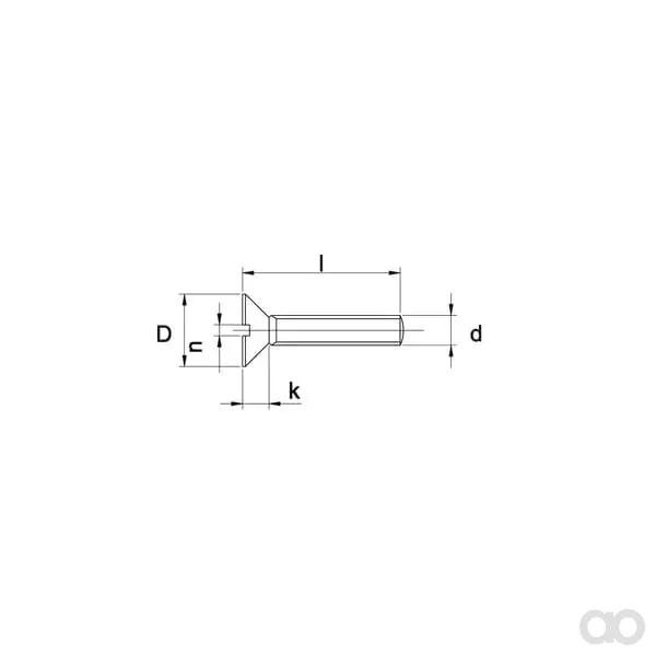 Kramp - 963330P100 - Senkschraube DIN963 M3x30 Stahl Verzinkt Kramp