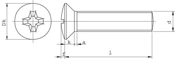 Kramp - 966550P100 - Metallschraube BVK M5x50 Verzinkt