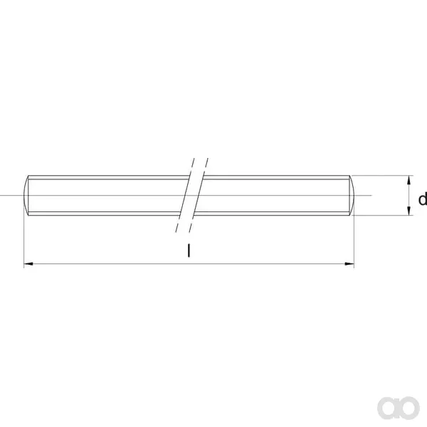 Kramp - 97516BL - Gewindestange M16x2x1m Linksgewinde Stahl 4.8 DIN 975