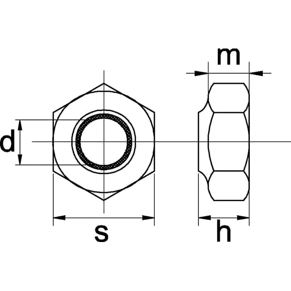 Kramp - 98012HUNF - Sechskant-Sicherungsmutter DIN980 UNF 1/2" Stahl Verzinkt