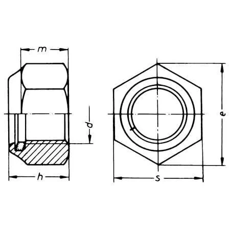 Kramp - 9825 - Sechskant-Sicherungsmutter Hoch DIN982 M5x0,80 Stahl Verzinkt Klasse 8 Kramp