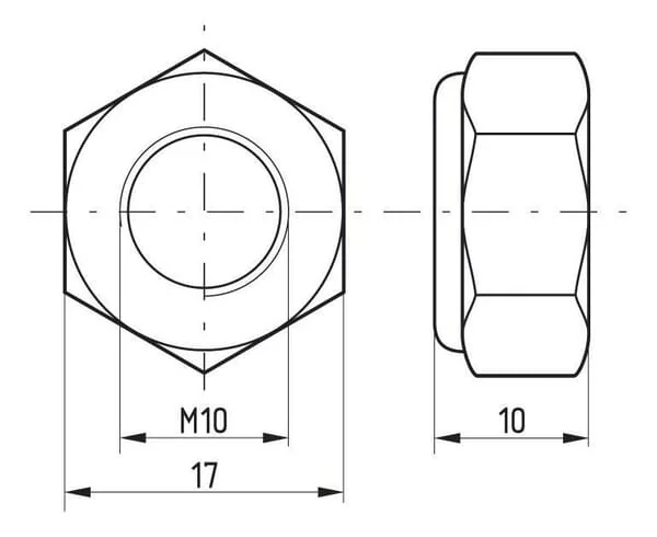 Kramp - 98510 - Sechskantmutter DIN985 M10x1,50 Stahl Feuerverzinkt Klasse 8 Kramp