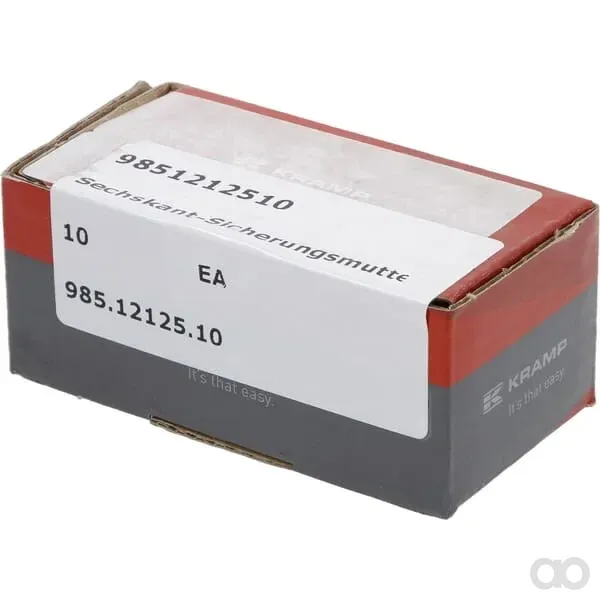 Kramp - 9851212510 - Sechskant-Sicherungsmutter DIN985 M12x1,25 Stahl Zinkbeschichtet Klasse 10 Kramp