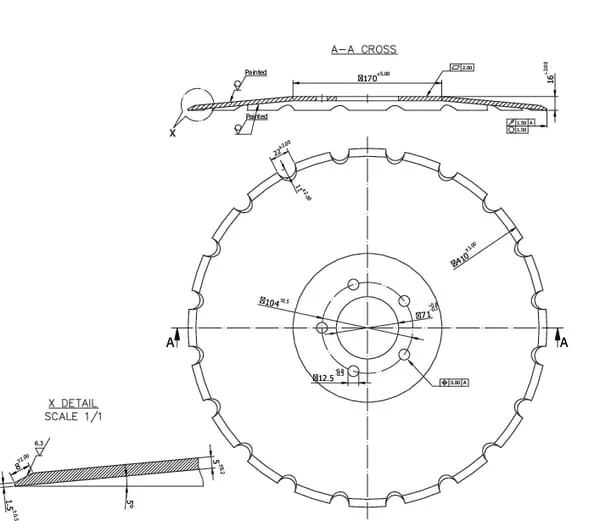 Kramp - AC353950N - Scheibe Accord