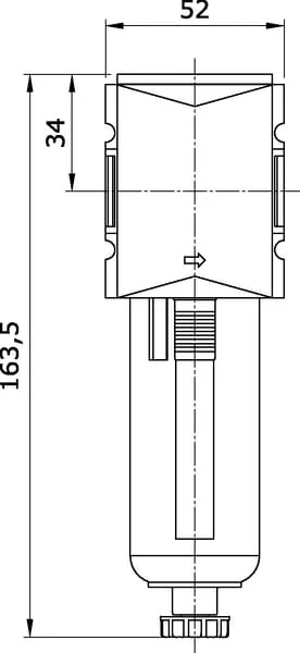 Kramp - AF1K14 - Druckluftfilter 1/4"