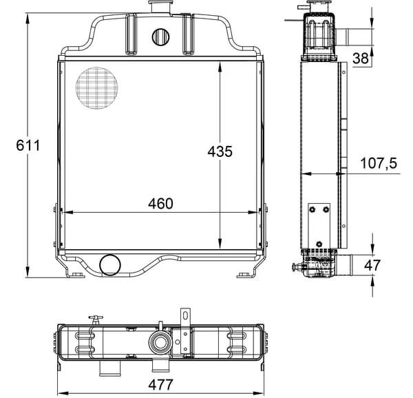 Kramp - AT20797N - Kühler Geeignet für JD