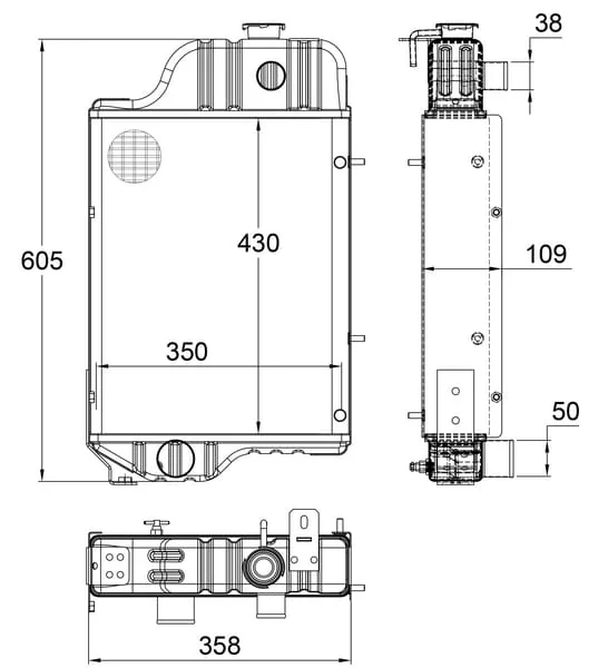 Kramp - AT20849N - Kühler Geeignet für JD