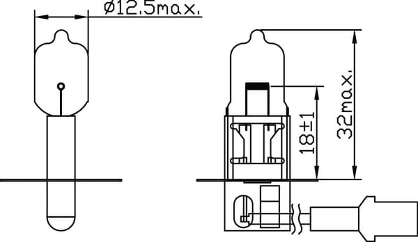 Kramp - B1206 - Halogenlampe H3 12V 55W PX22S Kramp