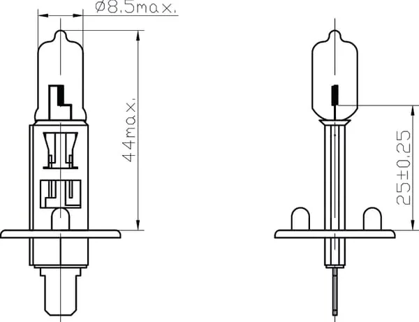 Kramp - B1208 - Halogenlampe H1 12V 55W P14.5S Kramp
