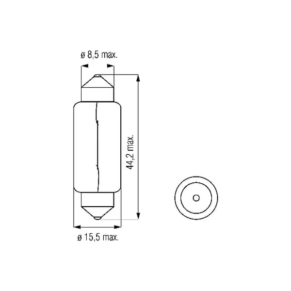 Kramp - B1215 - Glühlampe C18W 12V 18W SV8.5 Kramp