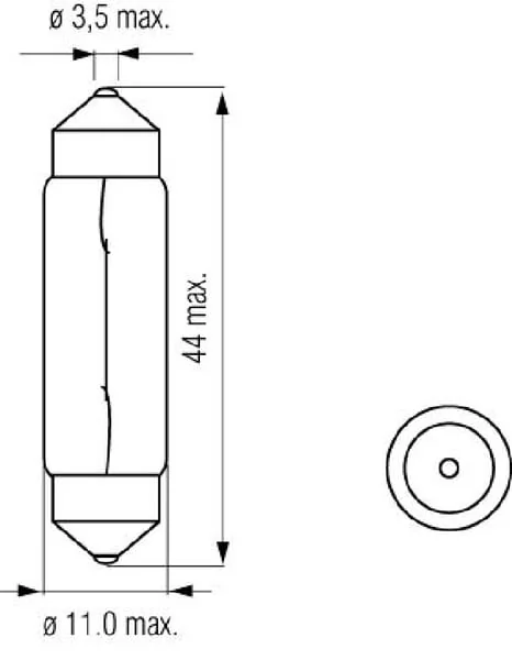 Kramp - B1220 - Glühlampe C5W 12V 5W SV8.5 Kramp