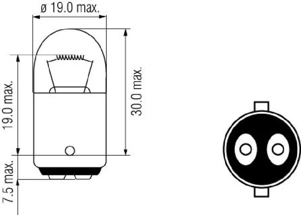 Kramp - B1226 - Glühlampe R10W 12V 10W BA15D Kramp