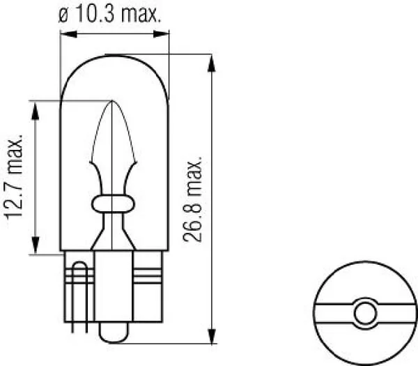 Kramp - B1229 - Glühlampe W3W 12V 3W W2.1X9.5D Kramp