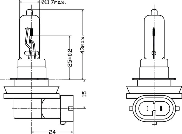 Kramp - B1232 - Glühlampe H9 12V 65W PGJ19-5 Kramp