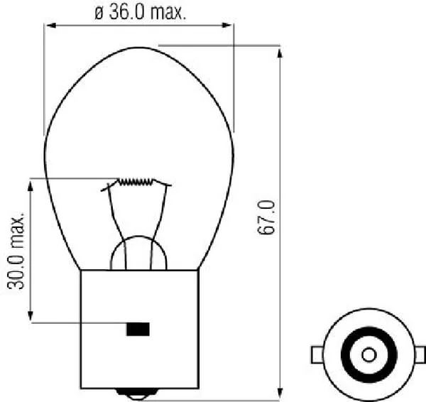 Kramp - B1263 - Glühlampe B11 12V 35W BA20S Kramp