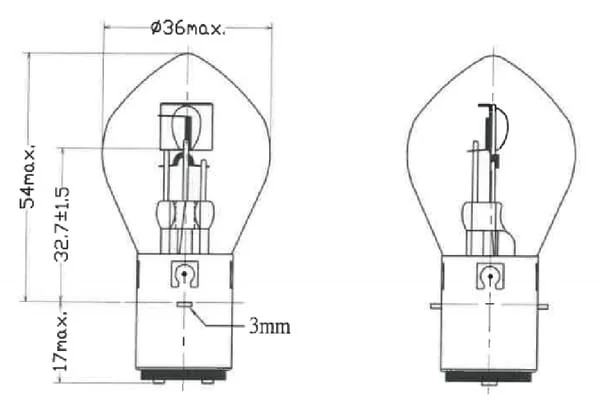 Kramp - B2402 - Birne 24V 45/40W BA20D