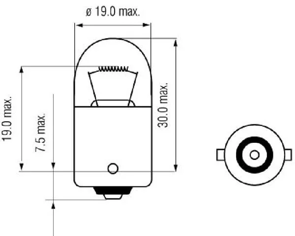 Kramp - B2409 - Glühlampe R10W 24V 10W BA15S Kramp