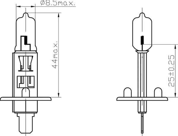 Kramp - B2424 - Halogen-Glühlampe H1 24V 70W P14.5S Kramp