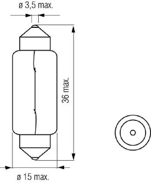 Kramp - B2430 - Glühlampe C5W 24V 5W SV8.5 Kramp