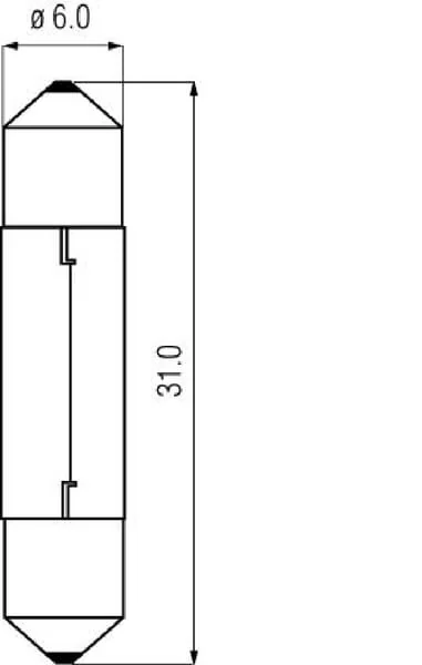 Kramp - B2458 - Glühlampe 24V 3W SV6 Kramp