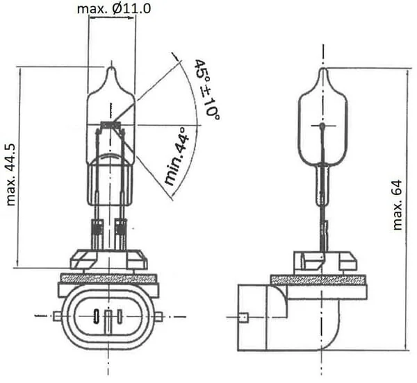 Kramp - B37513KR - Lampe 12V 37,5W PGJ13