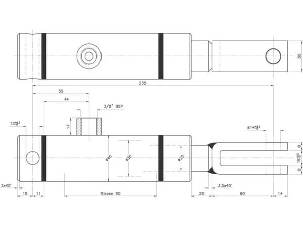 Kramp - BC25100 - Bremszylinder EPL25/100