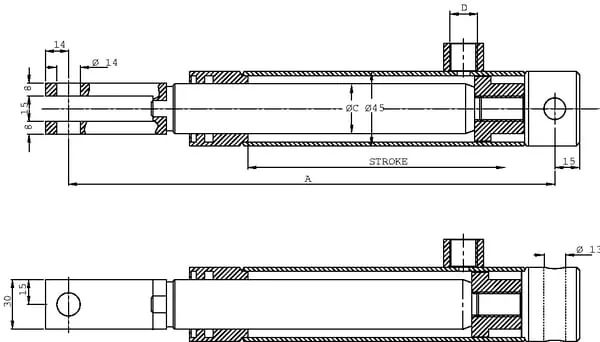 Kramp - BC2580 - E25-80 Bremszylinder